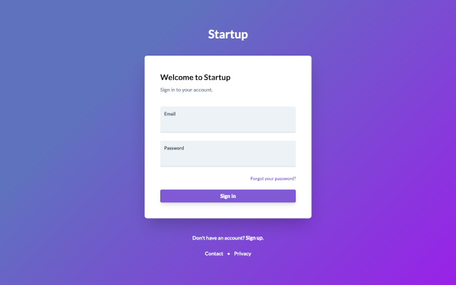 Login Page Template