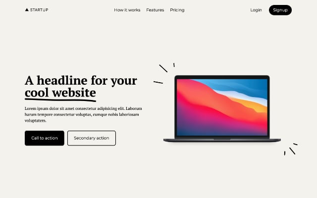 Startup Landing page